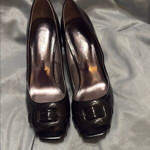 Elegant Black Peep-Toe Heels